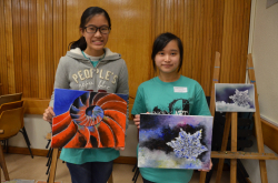 Jenny Chow (right) and her painting